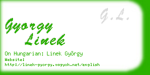 gyorgy linek business card
