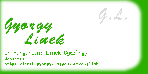 gyorgy linek business card